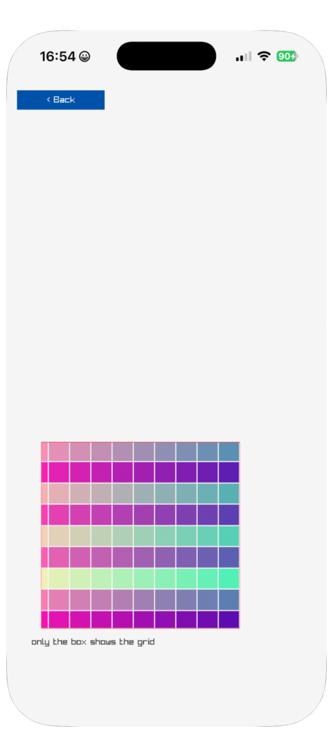 A coloured grid visible only inside a moving box