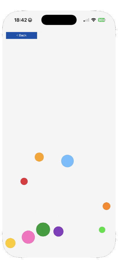 Balls falling and bouncing under gravity