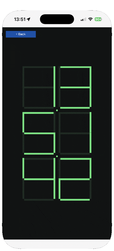 A seven-segment clock showing the time