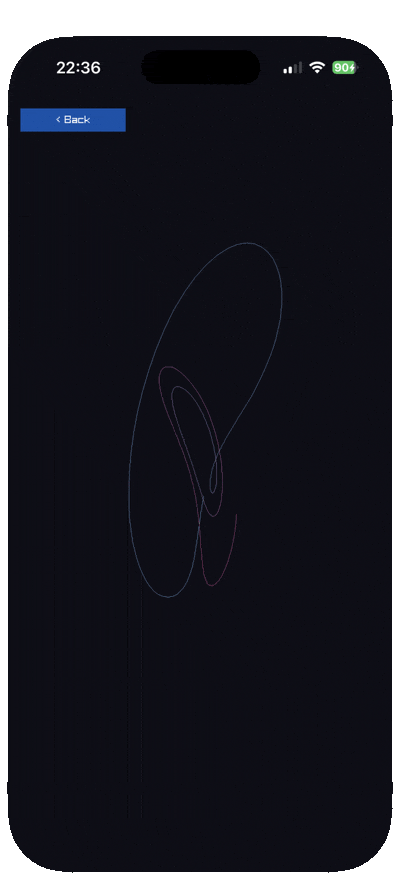 The Lorenz attractor, camera orbiting a 450-point trail