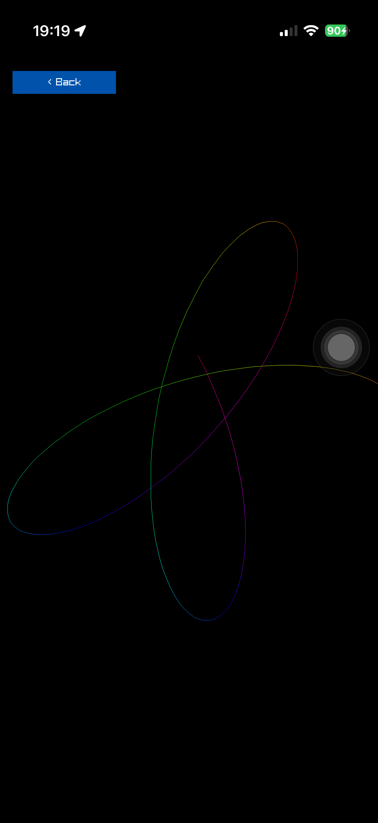 Spirograph running on an iPhone 17 Pro