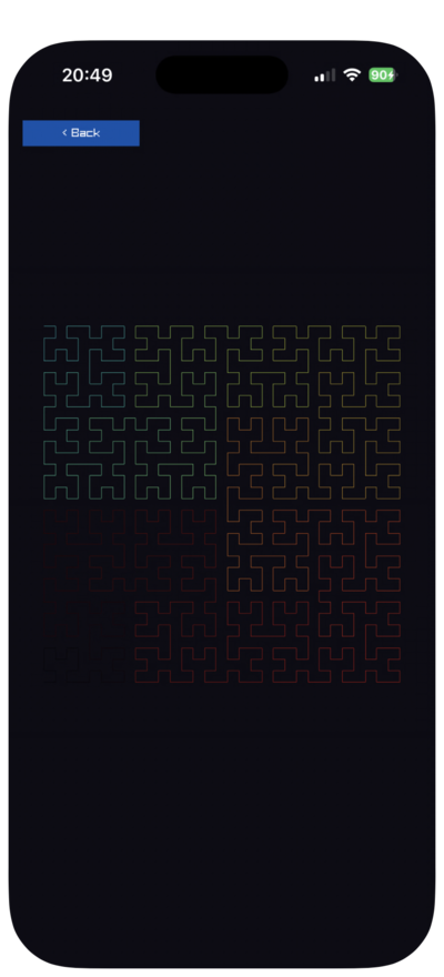 A Hilbert space-filling curve